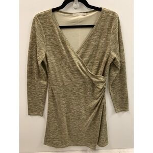 prAna Women's Nadia Long-Sleeve Dress Beige – Size Large– Casual Stretch Knit